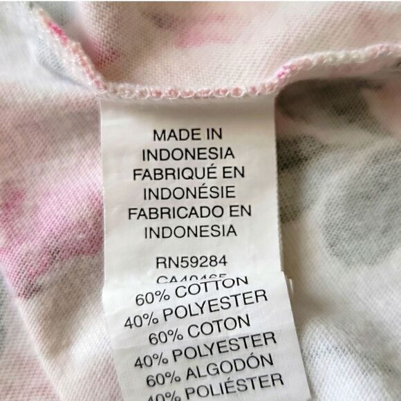 The Children's Place Floral Skaters Dress Short Sleeves Pink Green Sz 4T - Picture 6 of 8